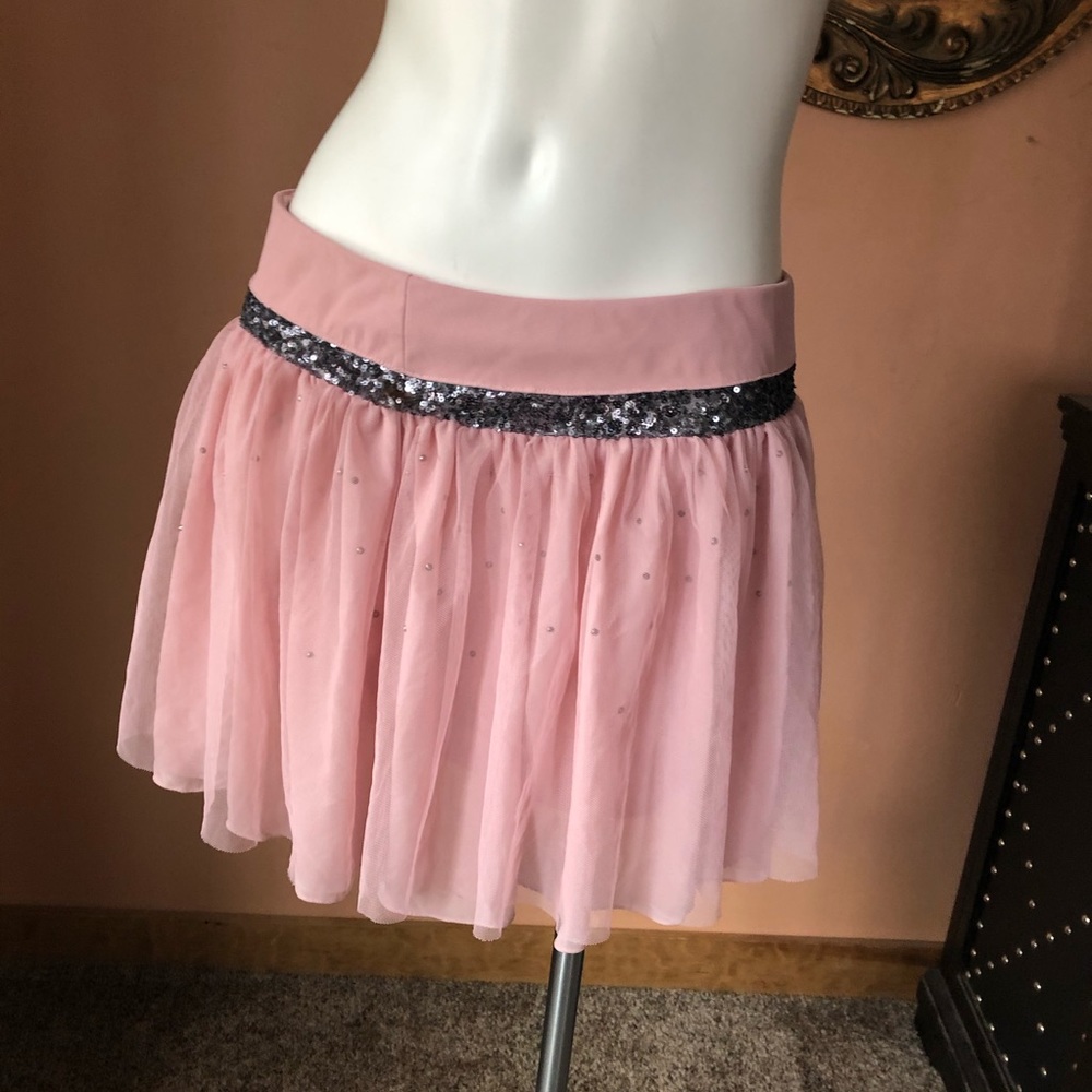 Princess Vera blush color sequin bedazzled skirt